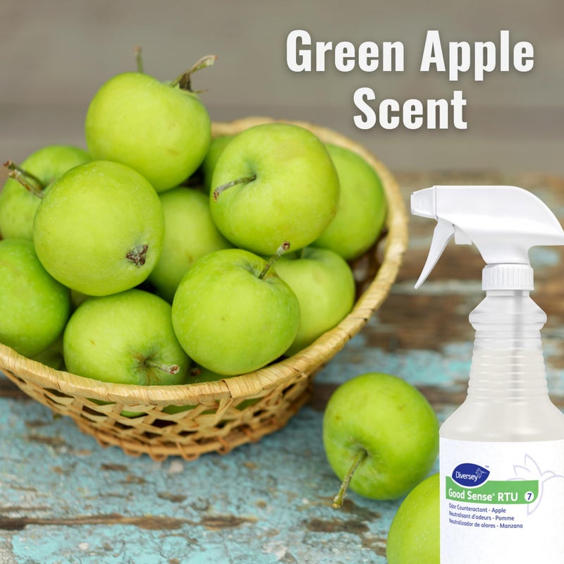 Diversey 04439. Good Sense Odor Counteractant, Air Freshener Spray Neutralizes Odors with Green Apple Scent, Capped Ready-to-Use, 32-Ounce - Image 4